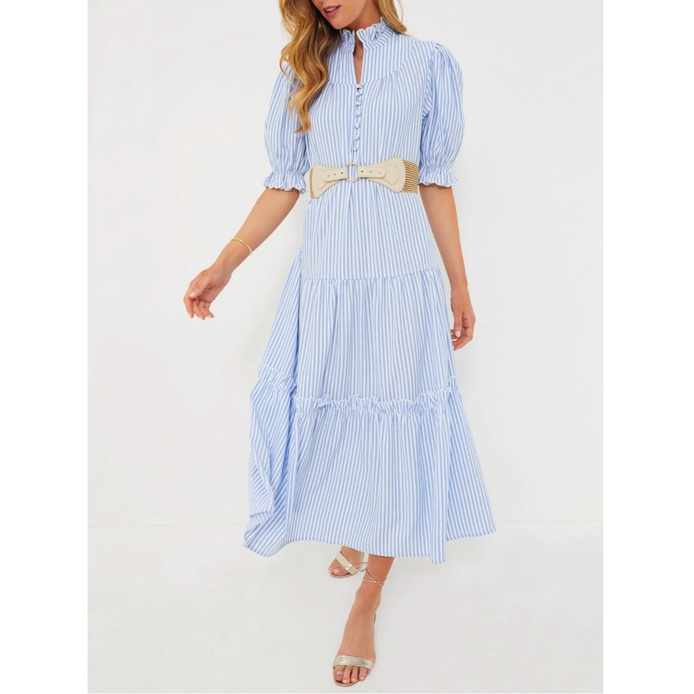 Tuckernuck Blue and White Striped Maxi Dress